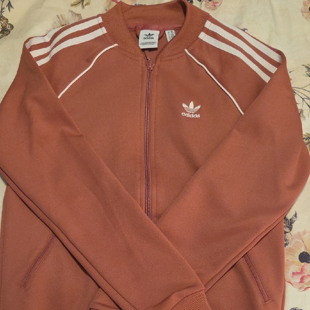 Adidas Copper Track Jacket with White Stripes